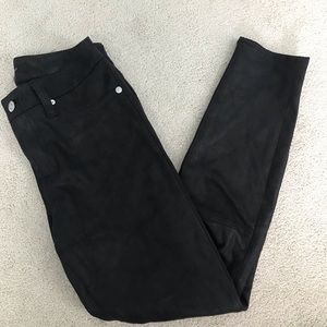 7 For All Mankind suede/leather skinny pants